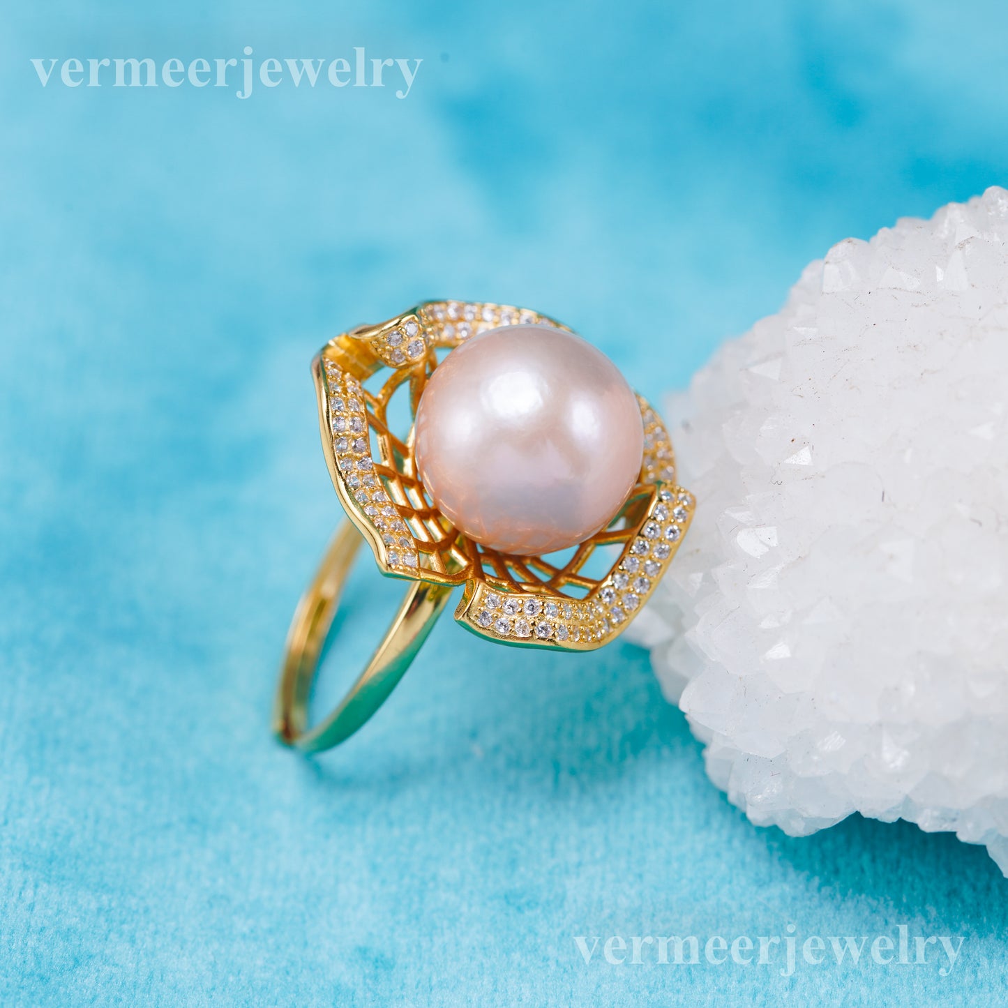 re011046 DIY 9-11mm Natural Freshwater pearl Ring accessory 925 sterling silver Adjustable size engagement ring for women