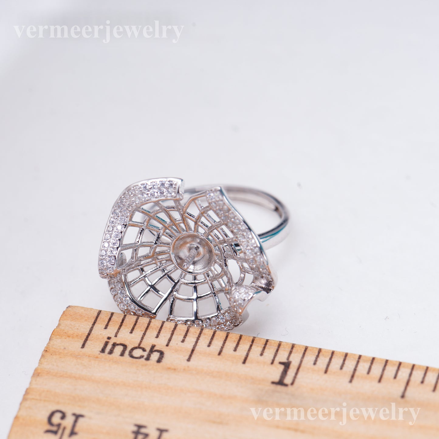 re011046 DIY 9-11mm Natural Freshwater pearl Ring accessory 925 sterling silver Adjustable size engagement ring for women