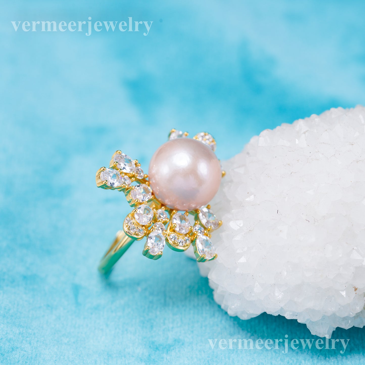 re011047 DIY 9-11mm Natural Freshwater pearl Ring accessory 925 sterling silver Adjustable size engagement ring for women