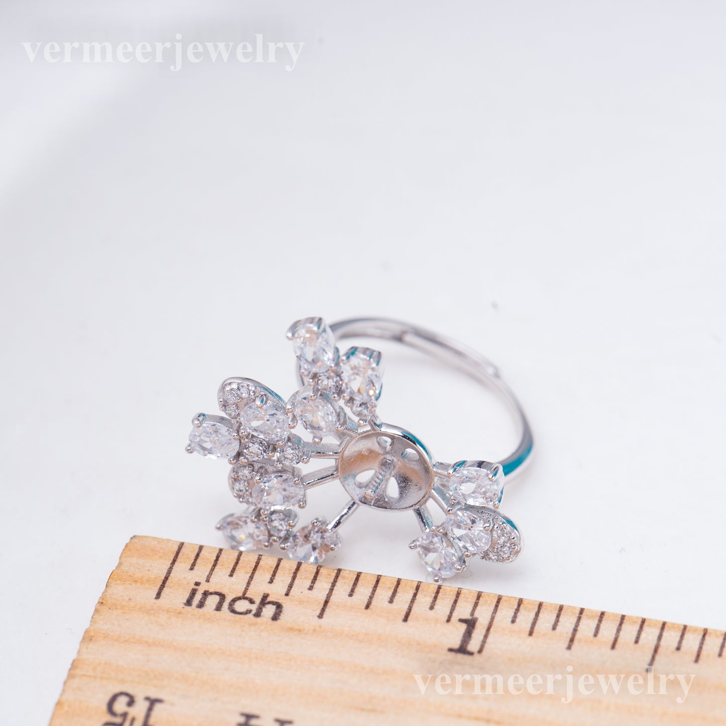 re011047 DIY 9-11mm Natural Freshwater pearl Ring accessory 925 sterling silver Adjustable size engagement ring for women