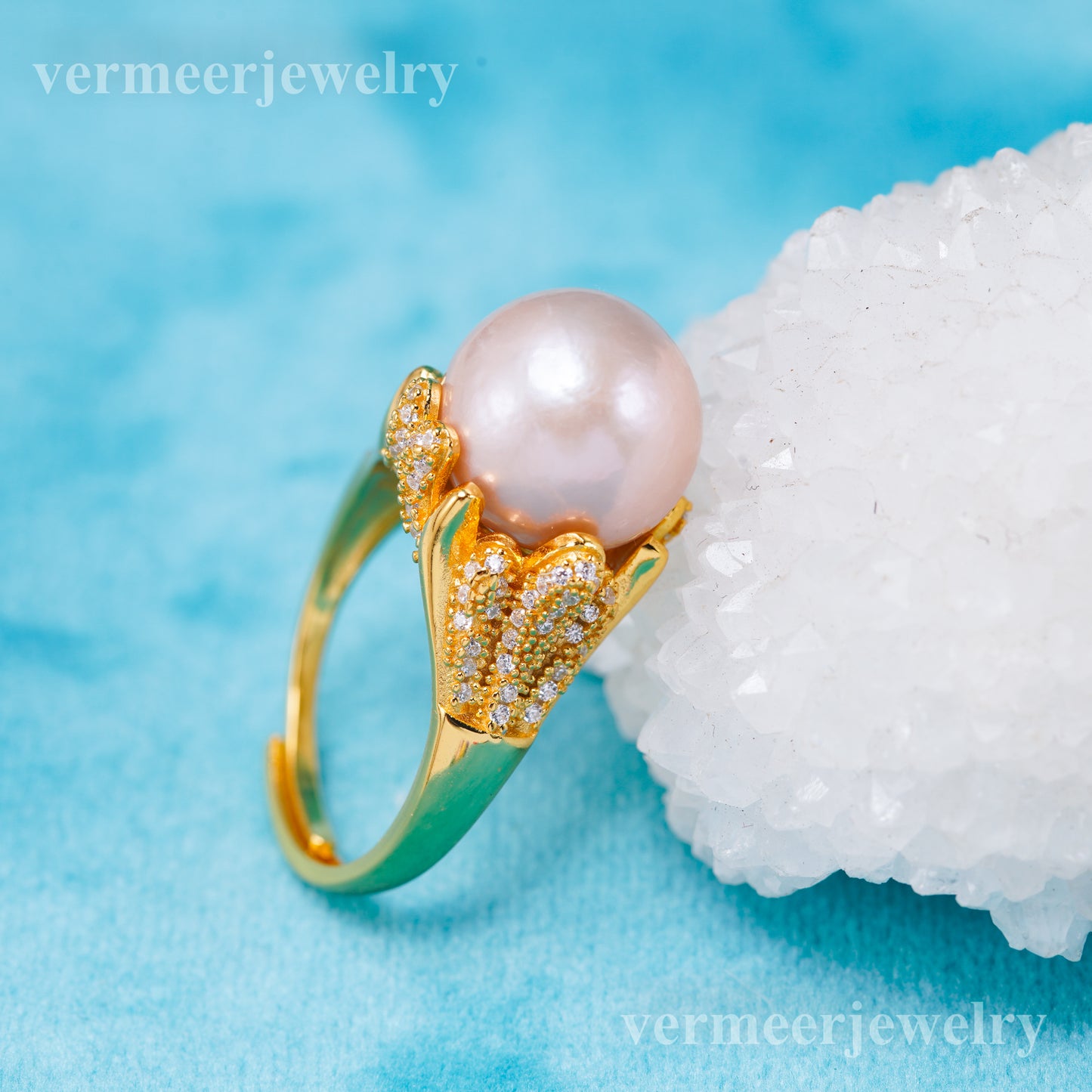re011049 DIY 9-11mm Natural Freshwater pearl Ring accessory 925 sterling silver Adjustable size engagement ring for women
