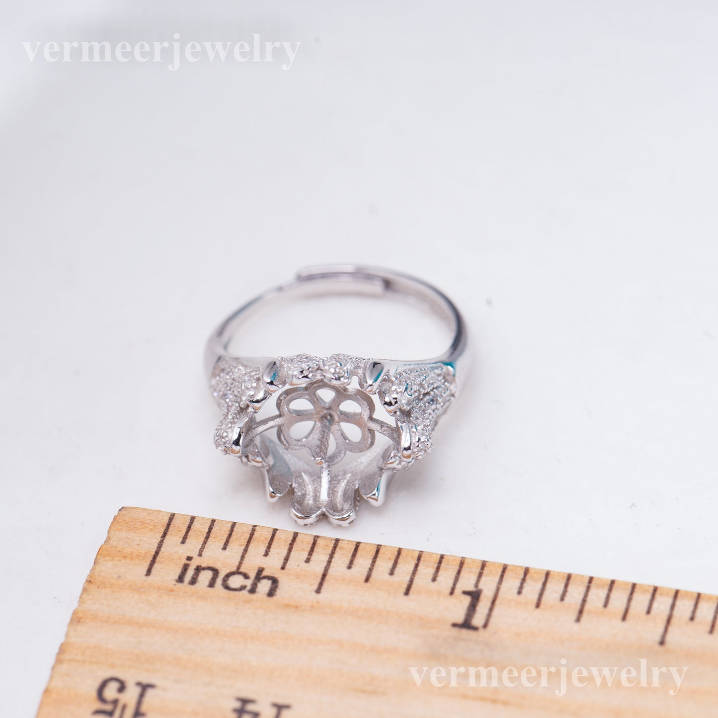 re011049 DIY 9-11mm Natural Freshwater pearl Ring accessory 925 sterling silver Adjustable size engagement ring for women