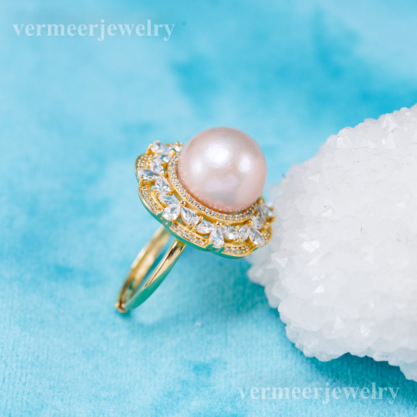 re011051 DIY 9-11mm Natural Freshwater pearl Ring accessory 925 sterling silver Adjustable size engagement ring for women
