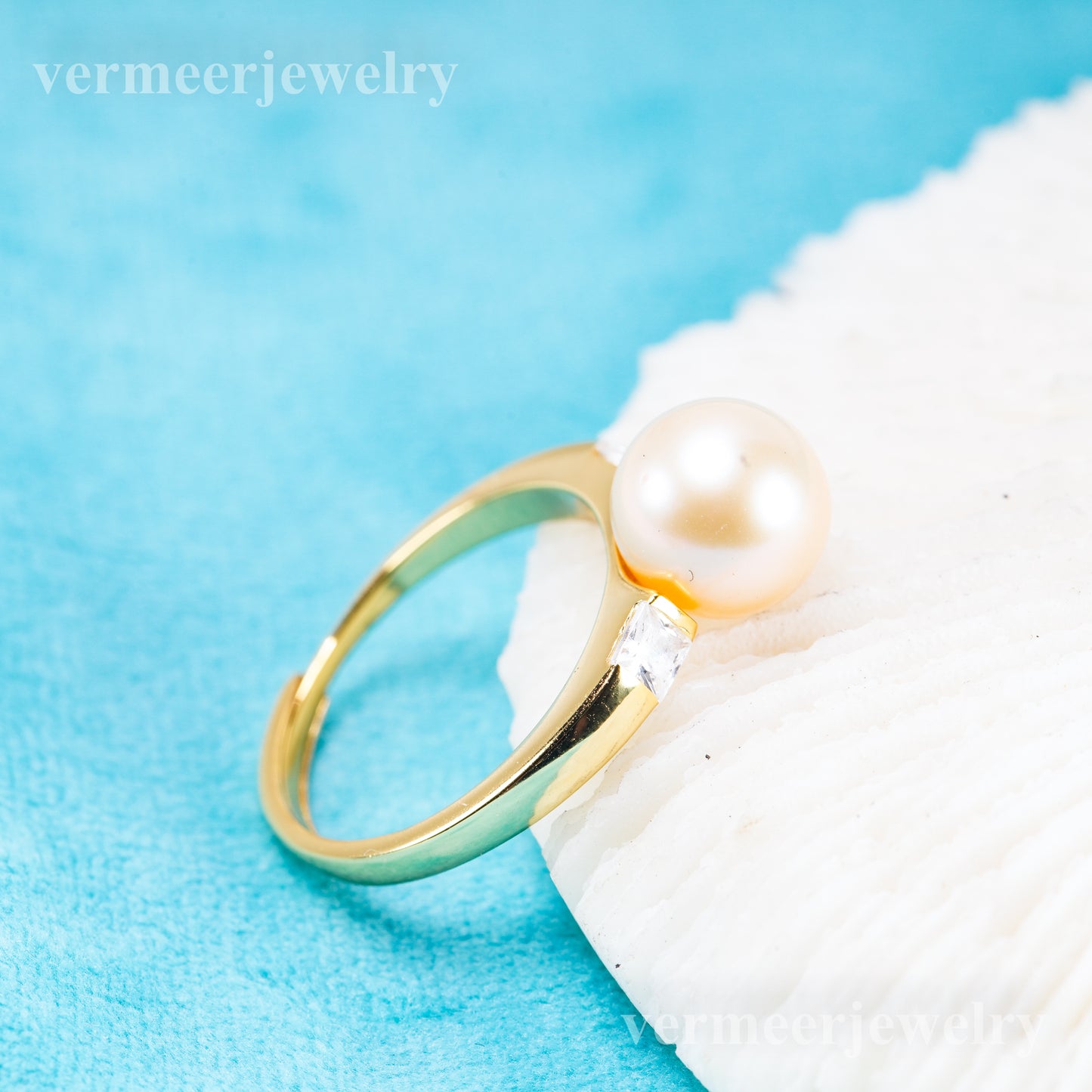 re011075 DIY 9-11mm Natural Freshwater pearl Ring accessory 925 sterling silver Adjustable size engagement ring for women