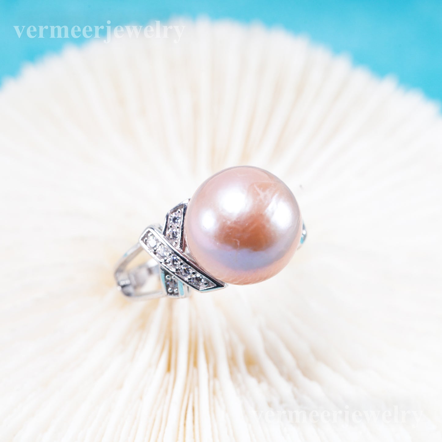 re011090 DIY 9-11mm Natural Freshwater pearl Ring accessory 925 sterling silver Adjustable size engagement ring for women