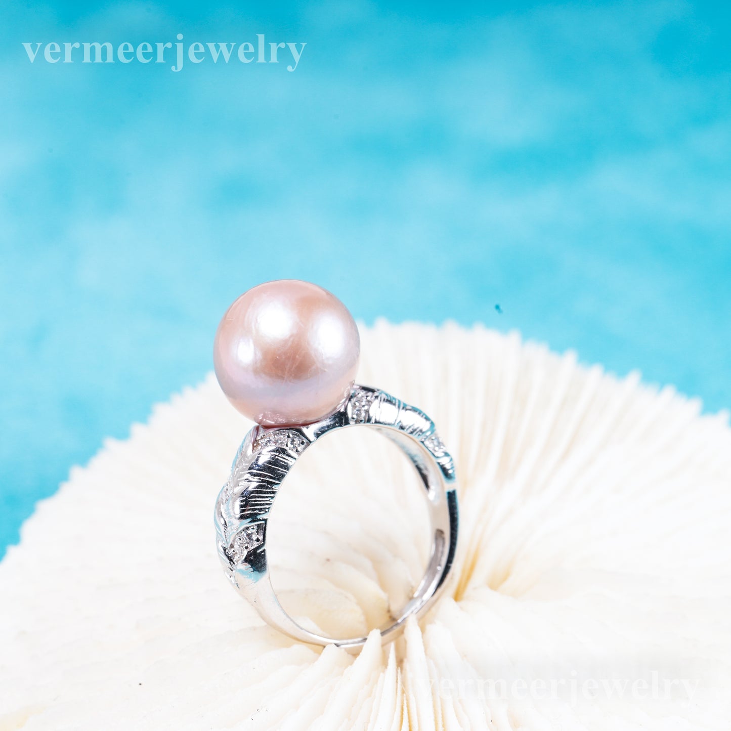 re011098 DIY 9-11mm Natural Freshwater pearl Ring accessory 925 sterling silver Adjustable size engagement ring for women