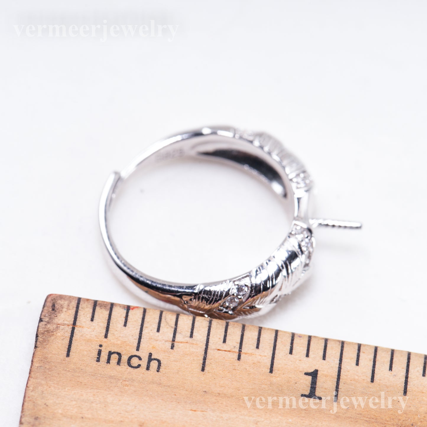 re011098 DIY 9-11mm Natural Freshwater pearl Ring accessory 925 sterling silver Adjustable size engagement ring for women