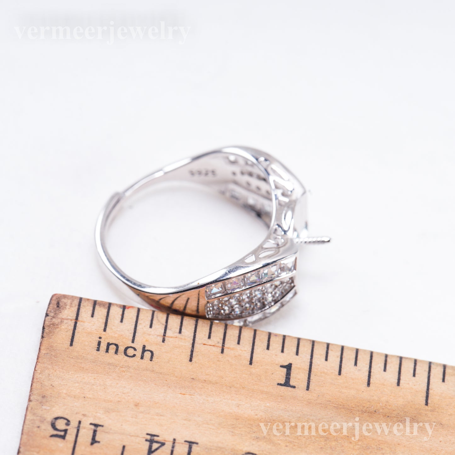 re011100 DIY 9-11mm Natural Freshwater pearl Ring accessory 925 sterling silver Adjustable size engagement ring for women