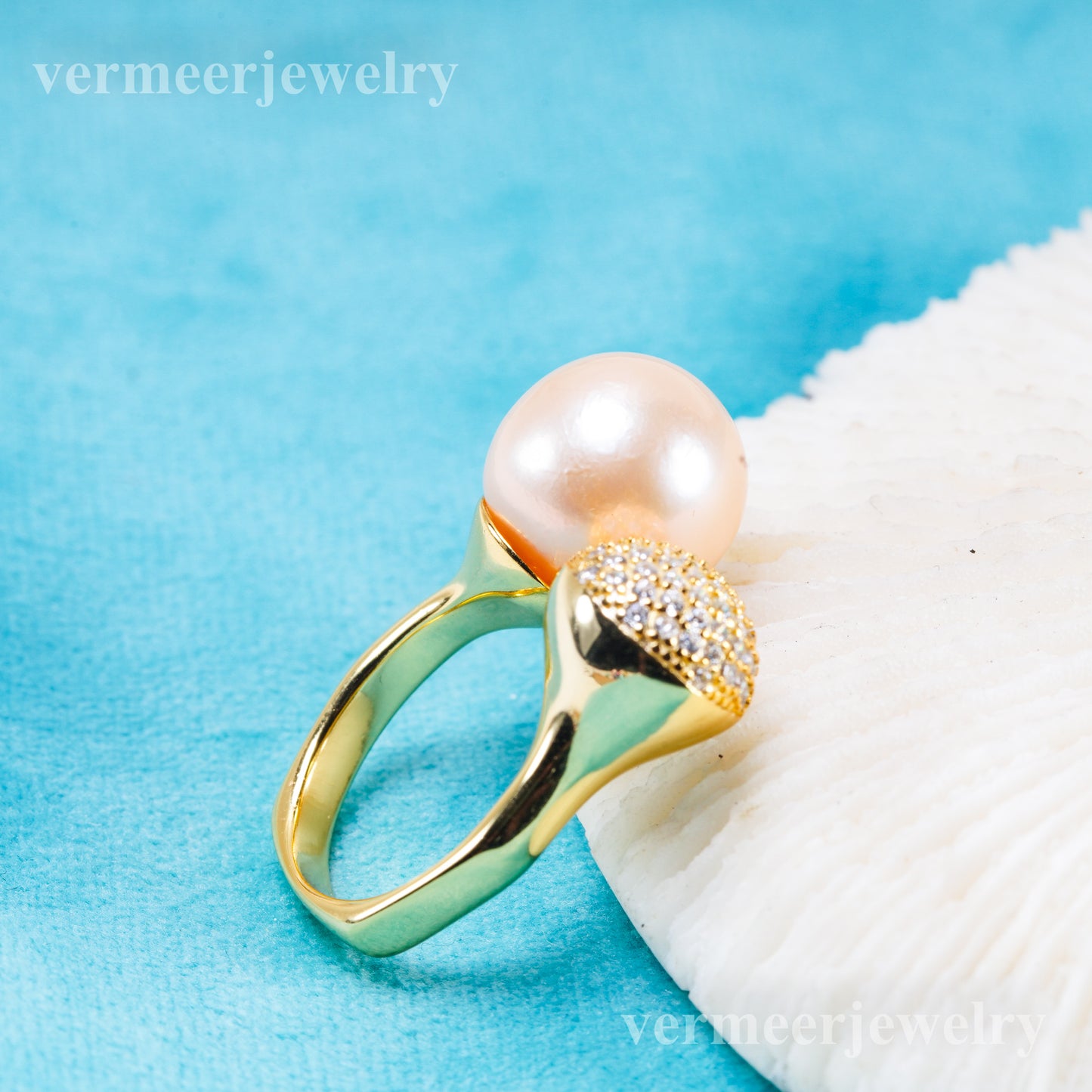 re011109 DIY 9-11mm Natural Freshwater pearl Ring accessory 925 sterling silver Adjustable size engagement ring for women