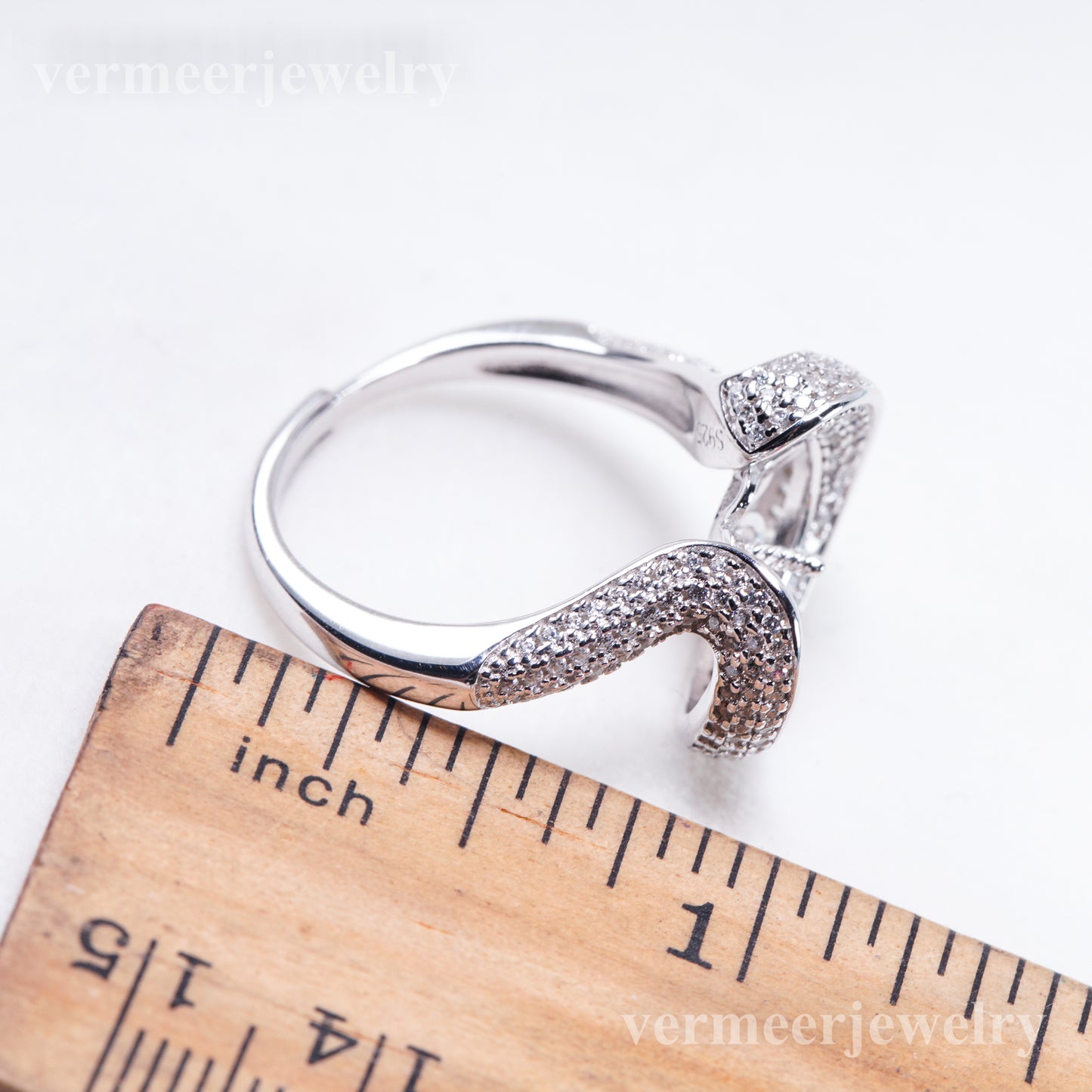 re011111 DIY 9-11mm Natural Freshwater pearl Ring accessory 925 sterling silver Adjustable size engagement ring for women