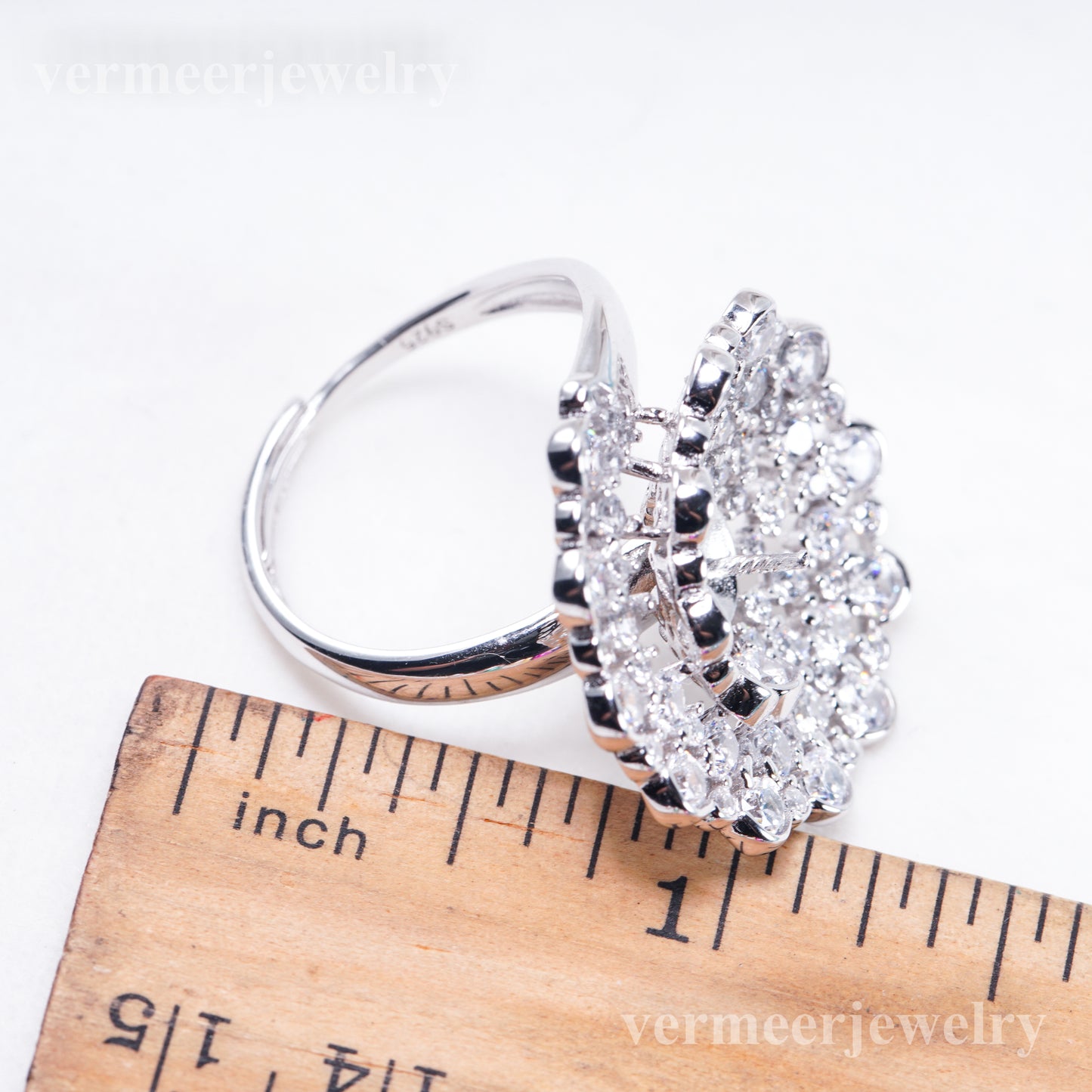 re011113 DIY 9-11mm Natural Freshwater pearl Ring accessory 925 sterling silver Adjustable size engagement ring for women