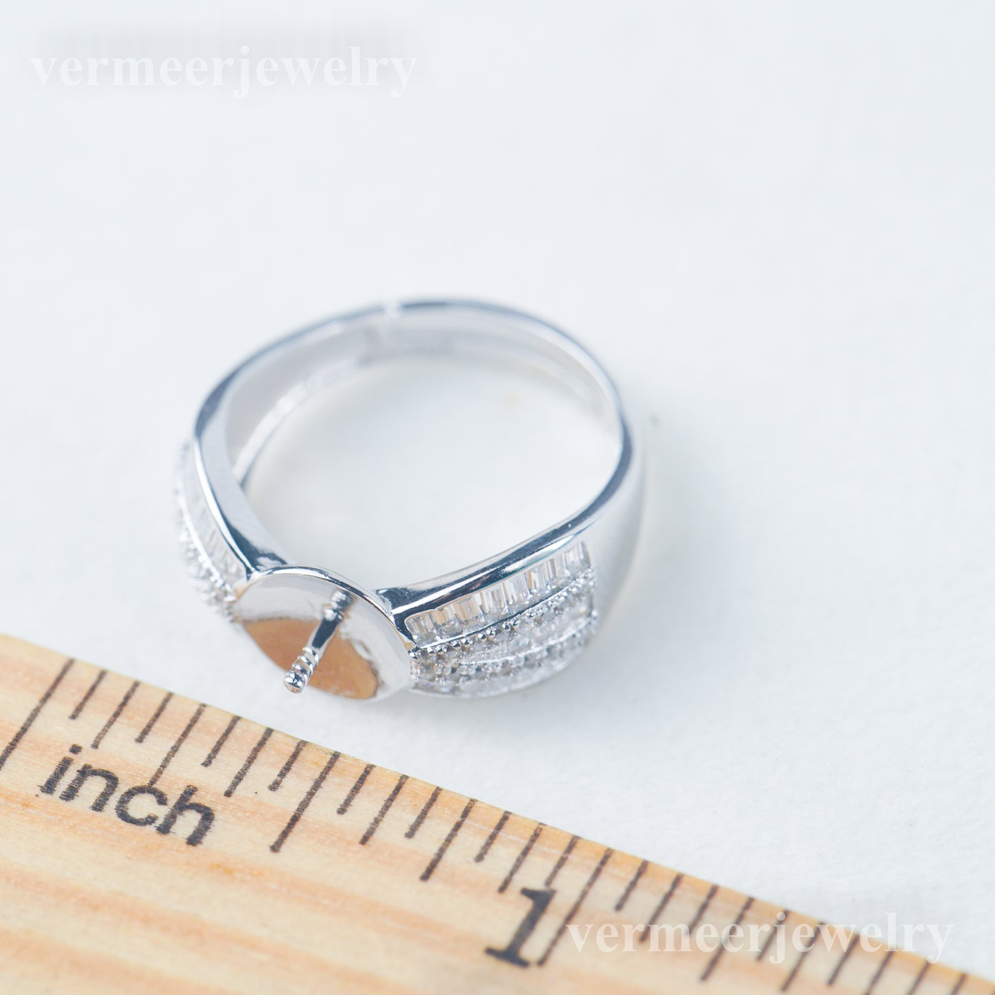 re030977 DIY 9-11mm Natural Freshwater pearl Ring accessory 925 sterling silver Adjustable size engagement ring for women