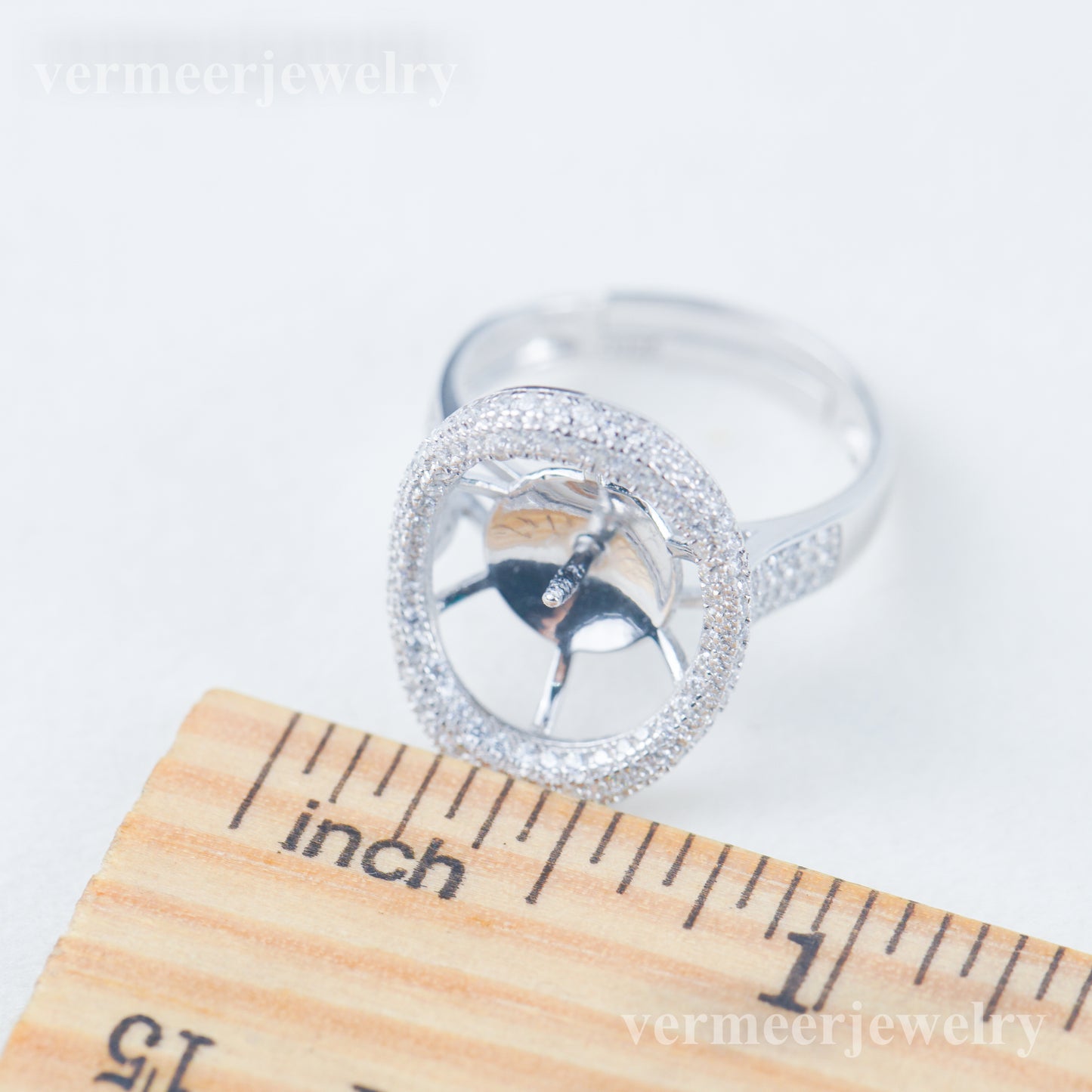 re030980 DIY 9-11mm Natural Freshwater pearl Ring accessory 925 sterling silver Adjustable size engagement ring for women