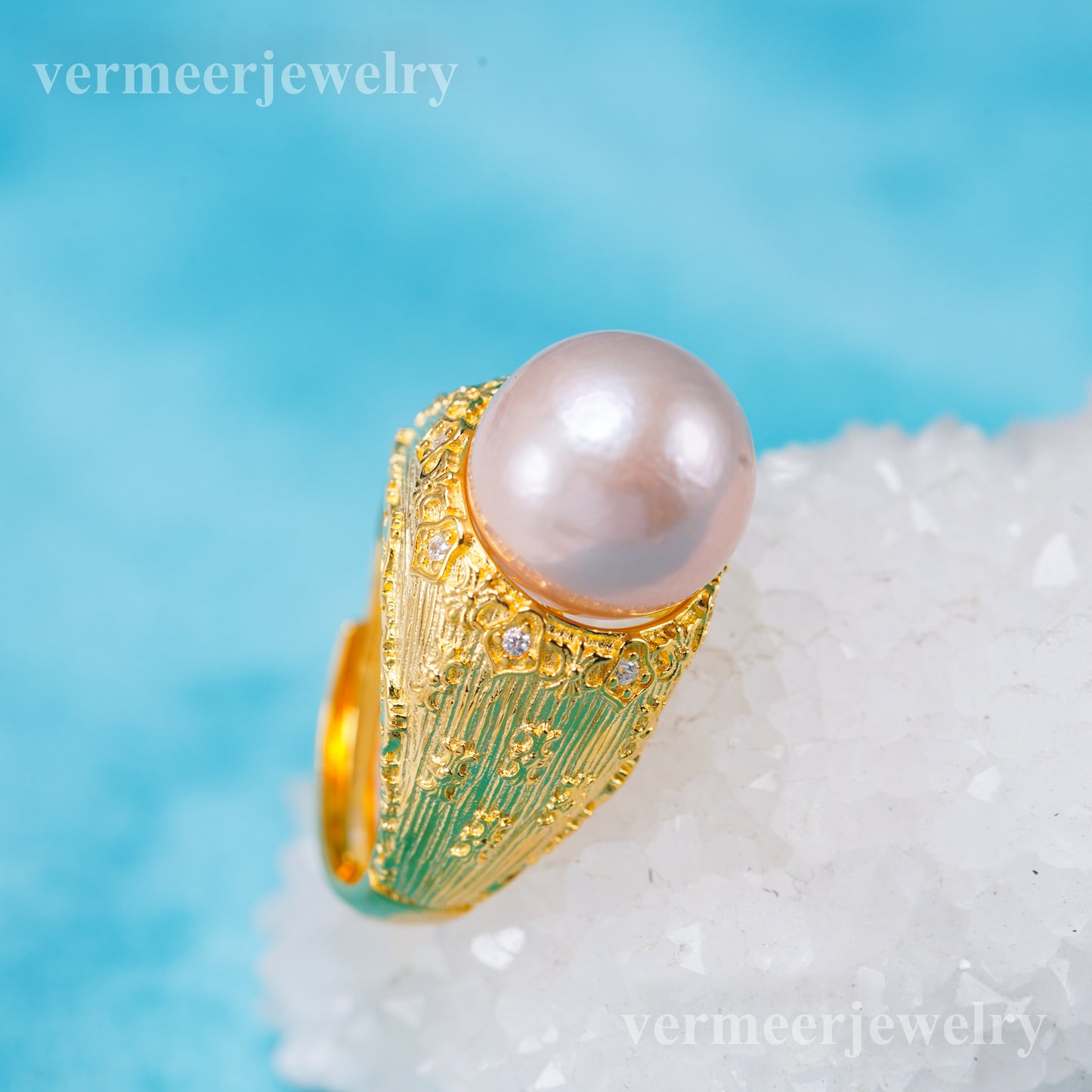 re041029 DIY 9-11mm Natural Freshwater pearl Ring accessory 925 sterling silver Adjustable size engagement ring for women