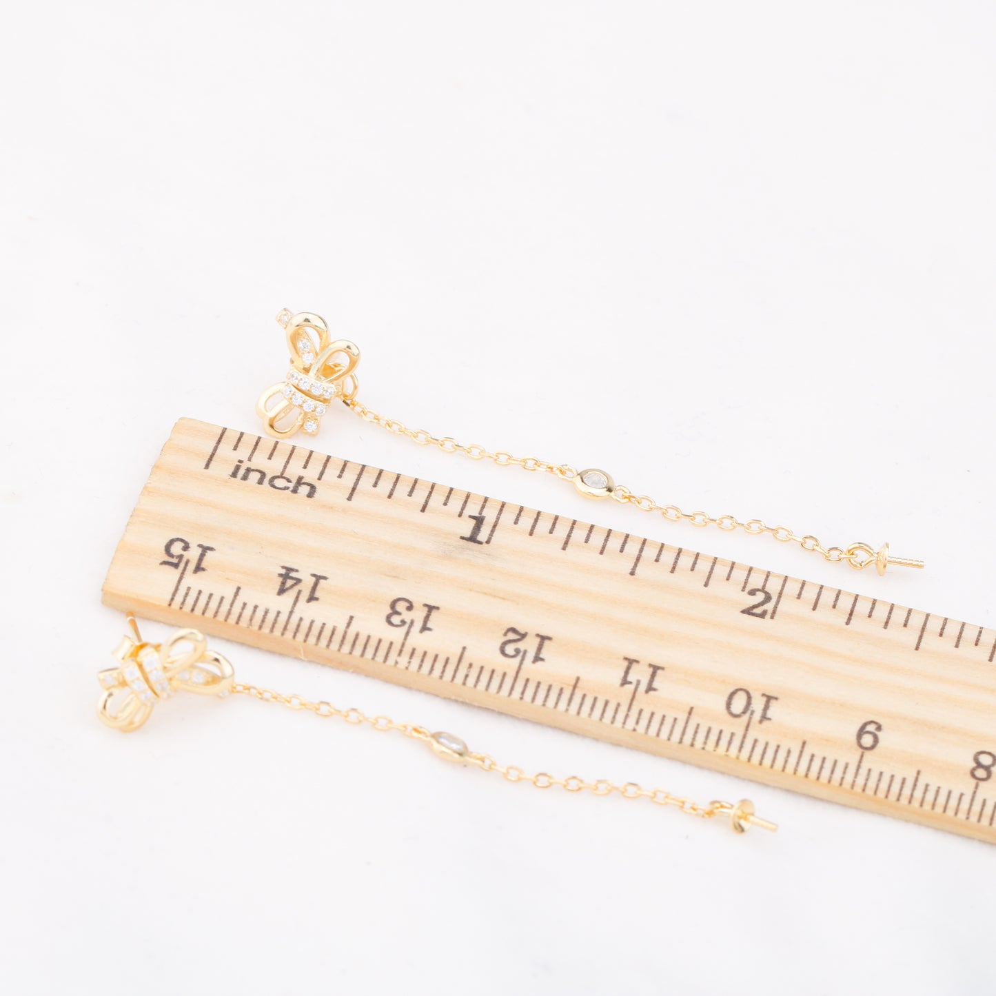 e010896 S925 pearl earring 925 sterling silver DIY 7-8mm Natural Freshwater pearl stud earring for women