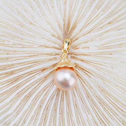 P011033 DIY 6-8mm Natural Freshwater pearl pendant accessory 925 sterling silver engagement jewelry necklace for women