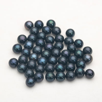 Wholesale 6-8mm AAAA grade loose freshwater pearl round shape no hole bead for pearl party
