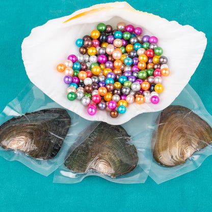 Love Wish Pearl Party Gift Vacuum-packed 6-8mm aaaa+ quality Loose freshwater Round Cultured freshwater Pearl Oyster