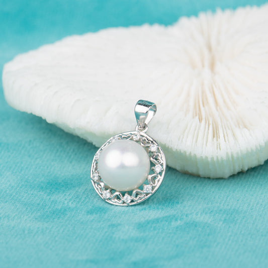 Pe010742 DIY 10-13mm Natural Freshwater pearl pendant accessory 925 sterling silver engagement jewelry necklace for women