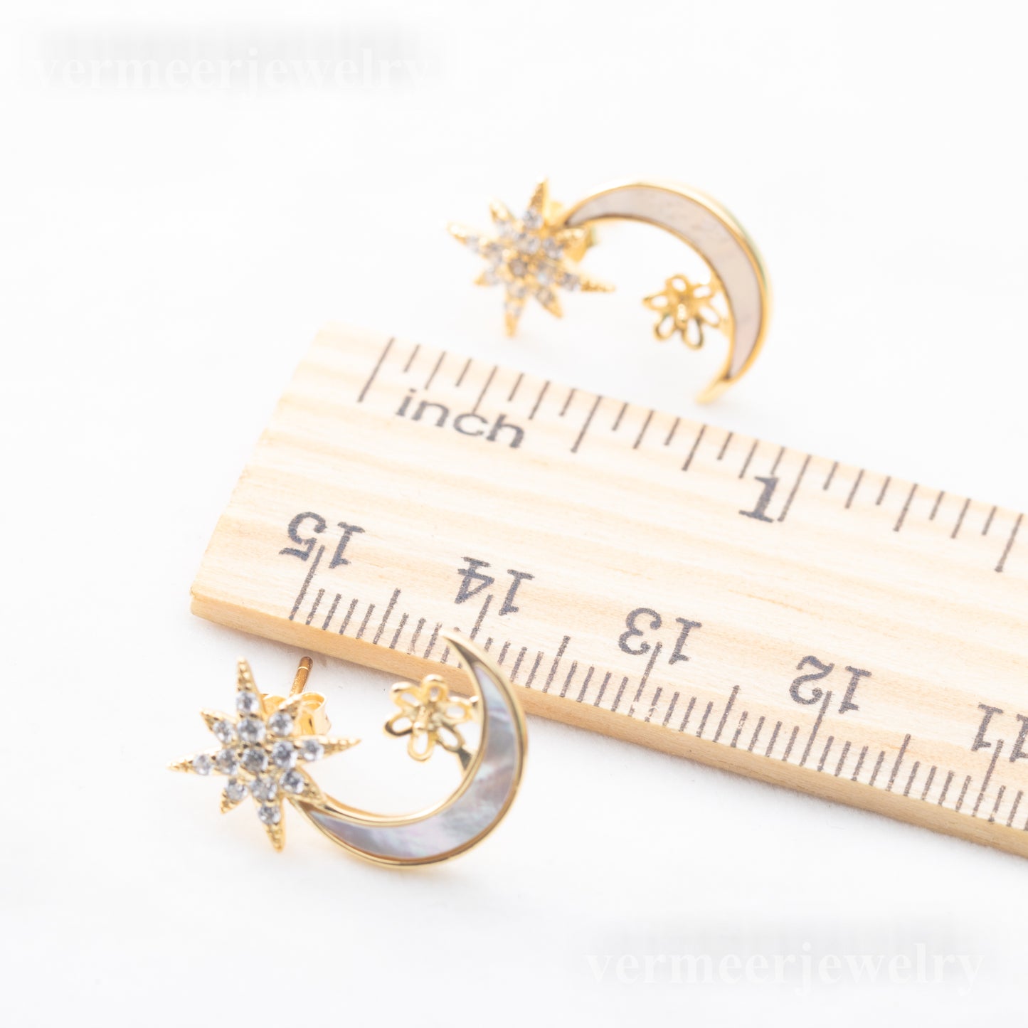 e010833 S925 pearl earring 925 sterling silver DIY 7-8mm Natural Freshwater pearl stud earring for women