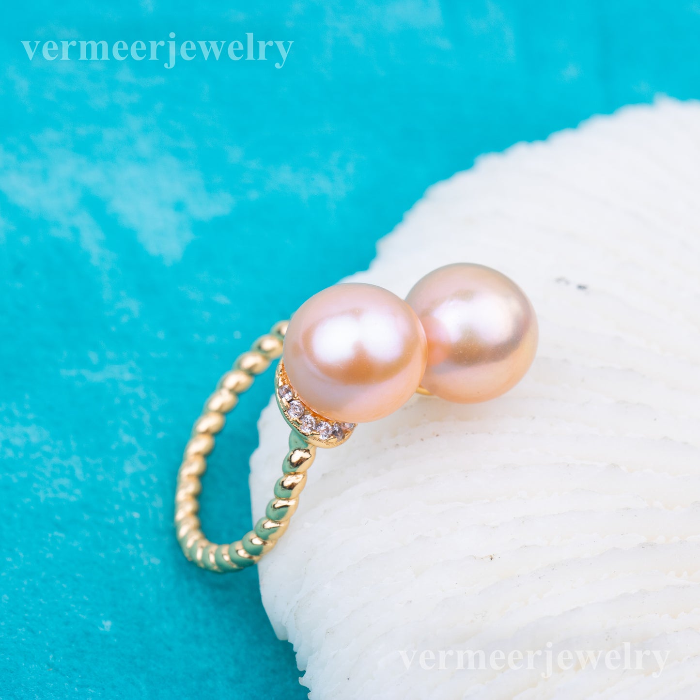 r010758 DIY 7-8mm Natural Freshwater pearl Ring accessory 925 sterling silver Adjustable size engagement jewelry ring for women