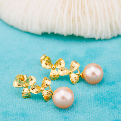 e010849 S925 pearl earring 925 sterling silver DIY 7-8mm Natural Freshwater pearl stud earring for women