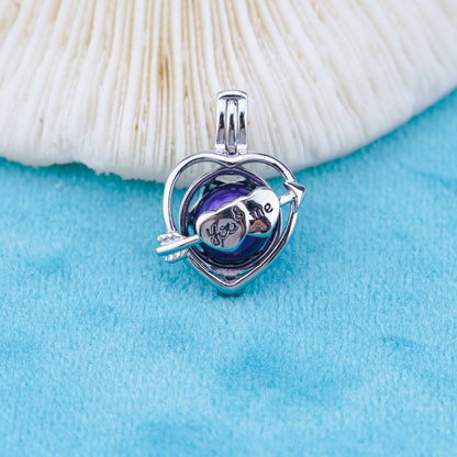 C030121 sterling silver Freshwater pearl cage pendant necklace jewelry locket for pearl party