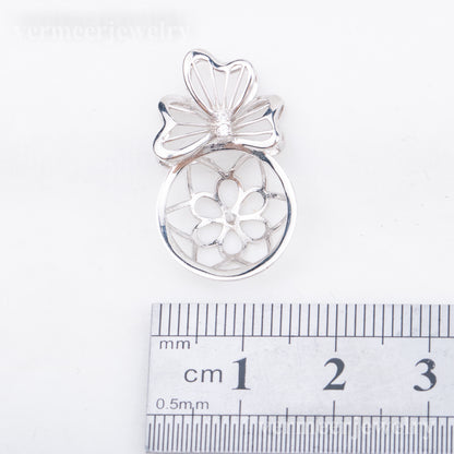 Pe010919 DIY 9-13mm Natural Freshwater pearl pendant accessory 925 sterling silver engagement jewelry necklace for women