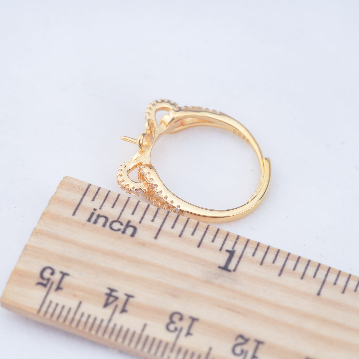 re010945 DIY 9-11mm Natural Freshwater pearl Ring accessory 925 sterling silver Adjustable size engagement ring for women
