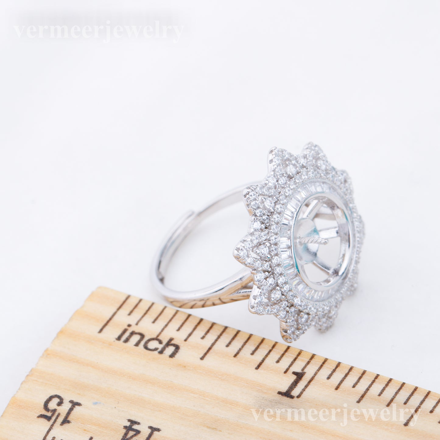 re010916 DIY 9-11mm Natural Freshwater pearl Ring accessory 925 sterling silver Adjustable size engagement ring for women