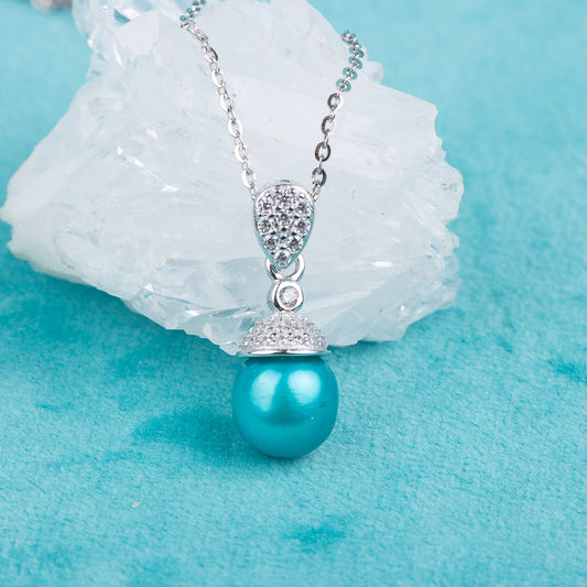 P030552 DIY 7-11mm Natural Freshwater pearl pendant accessory 925 sterling silver engagement jewelry necklace for women