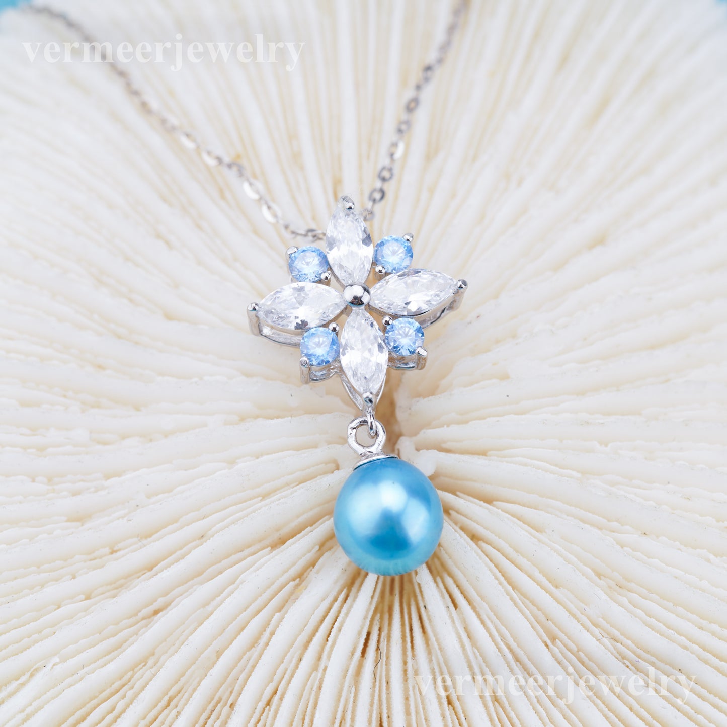 P011040 DIY 6-8mm Natural Freshwater pearl pendant accessory 925 sterling silver engagement jewelry necklace for women