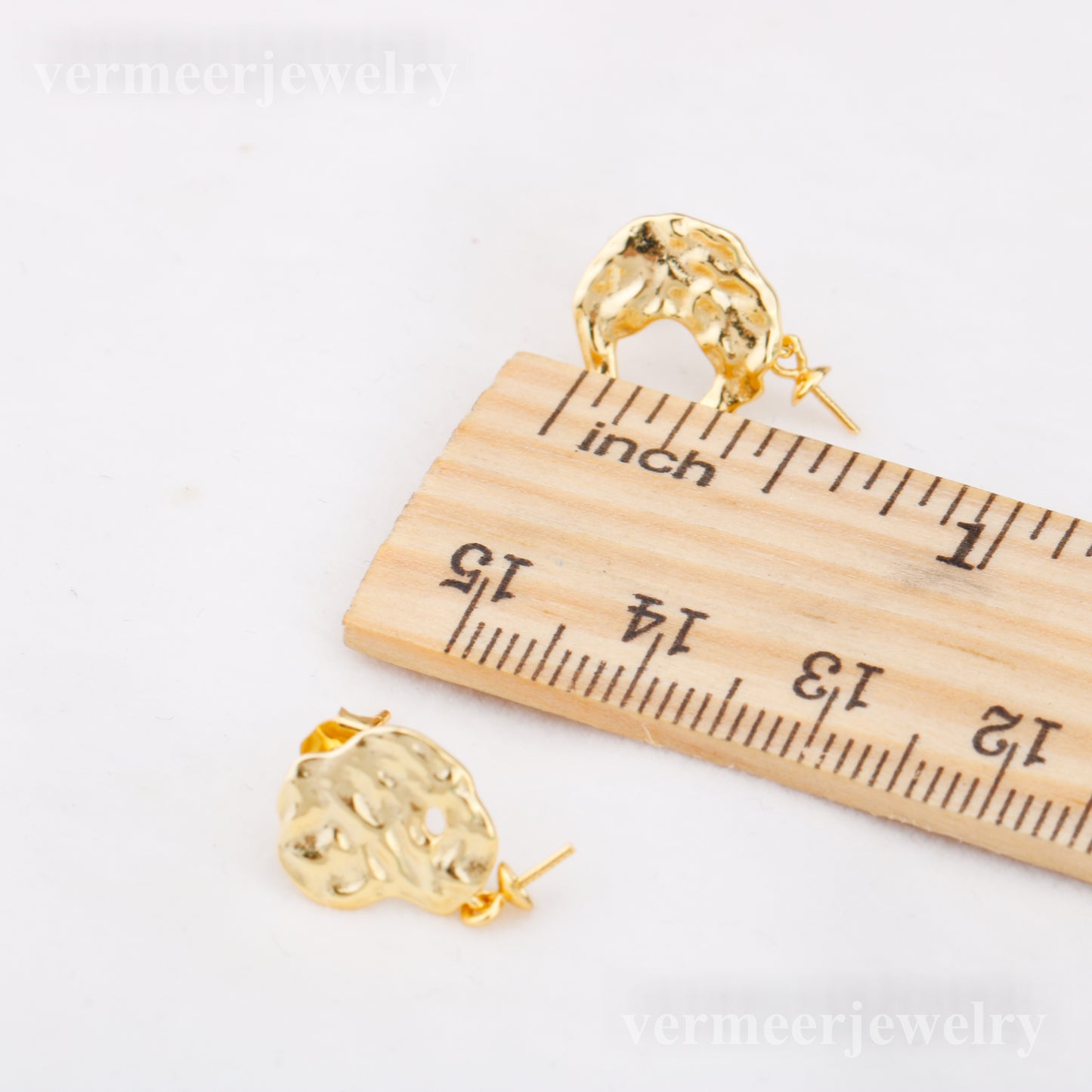 e010883 S925 pearl earring 925 sterling silver DIY 7-8mm Natural Freshwater pearl stud earring for women