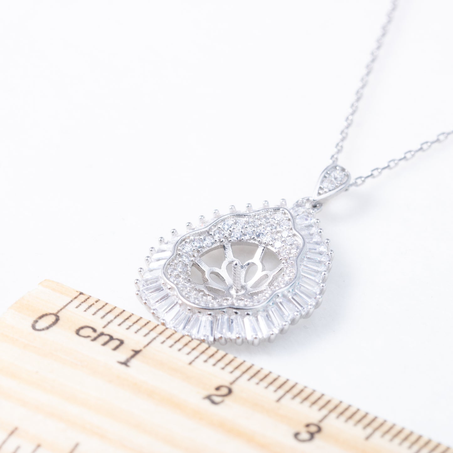 Pe010999  DIY 9-12mm Natural Freshwater pearl pendant accessory 925 sterling silver engagement jewelry necklace for women