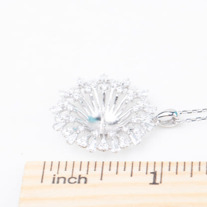 Pe01971  DIY 9-12mm Natural Freshwater pearl pendant accessory 925 sterling silver engagement jewelry necklace for women