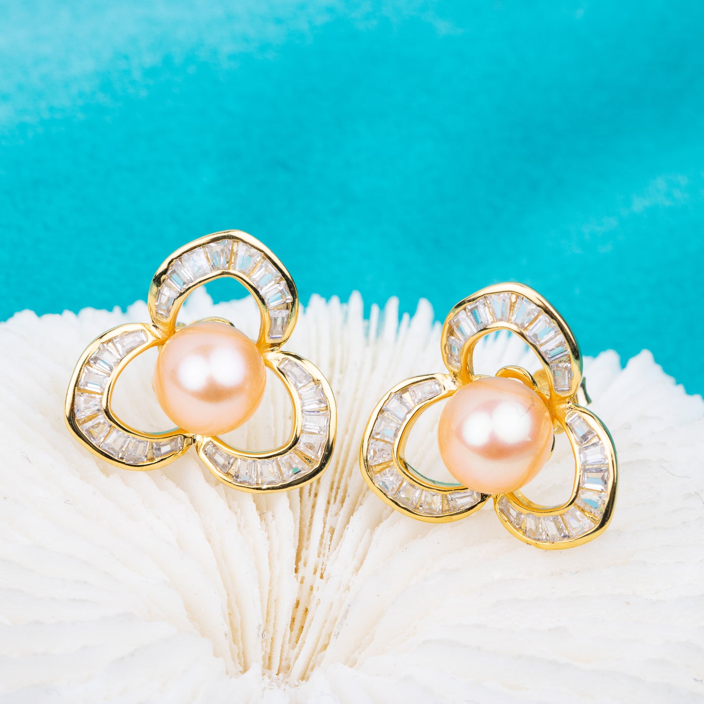 e010708 S925 pearl earring 925 sterling silver DIY 7-8mm Natural Freshwater pearl stud earring for women