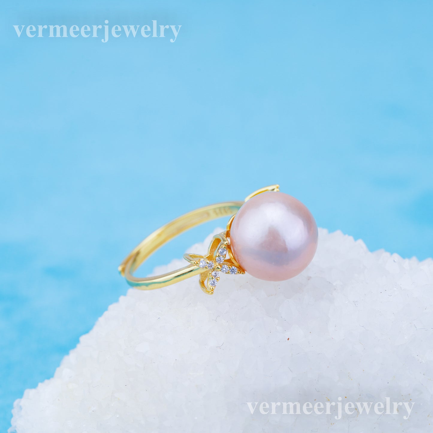 re010922 DIY 9-11mm Natural Freshwater pearl Ring accessory 925 sterling silver Adjustable size engagement ring for women