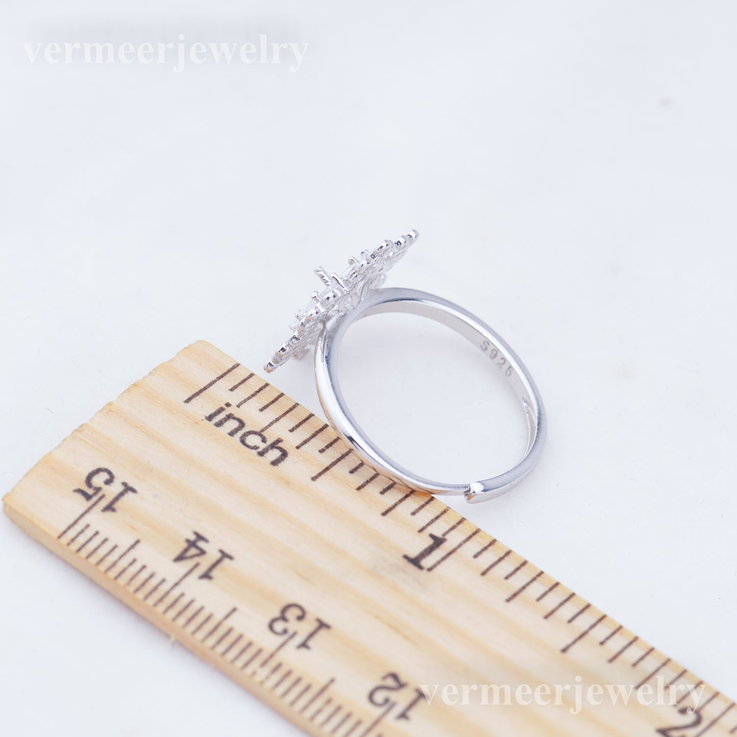 r010930 DIY 6-8mm Natural Freshwater pearl Ring accessory 925 sterling silver Adjustable size engagement jewelry ring for women