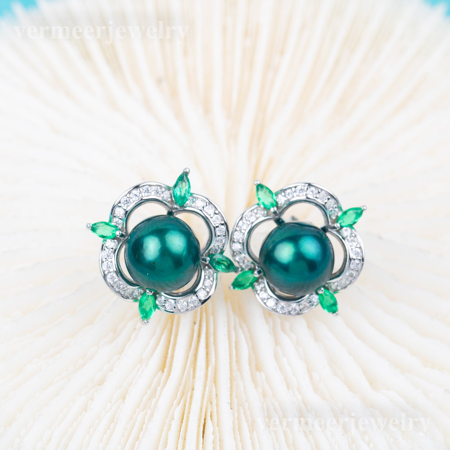 e010807 S925 pearl earring 925 sterling silver DIY 7-8mm Natural Freshwater pearl stud earring for women