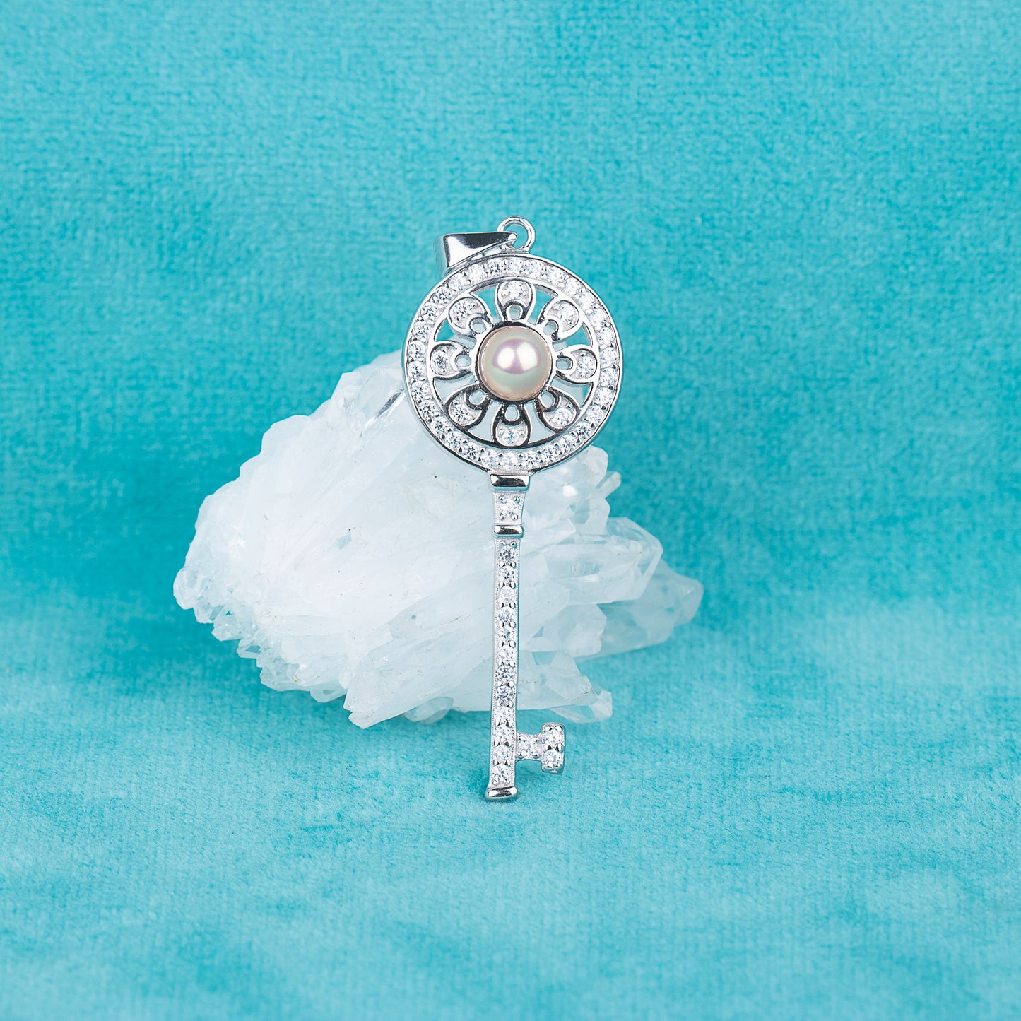 P030544 DIY 7-8mm Natural Freshwater pearl pendant accessory 925 sterling silver engagement jewelry necklace for women