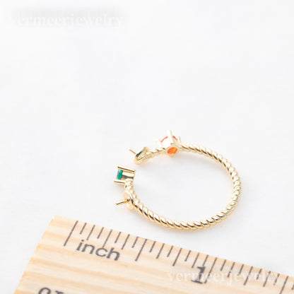 r010864 DIY 6-8mm Natural Freshwater pearl Ring accessory 925 sterling silver Adjustable size engagement jewelry ring for women