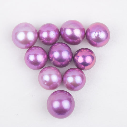 Wholesale 13colors 9-13mm AAAA grade loose freshwater edison pearl round shape no hole bead for pearl party