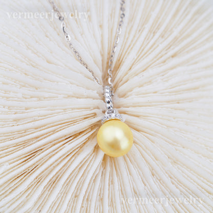 P011027 DIY 6-8mm Natural Freshwater pearl pendant accessory 925 sterling silver engagement jewelry necklace for women