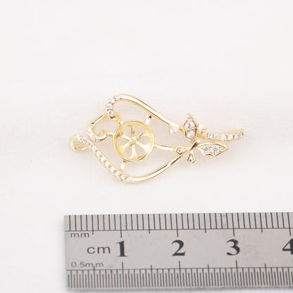 P010754 DIY 7-11mm Natural Freshwater pearl pendant accessory 925 sterling silver engagement jewelry necklace for women