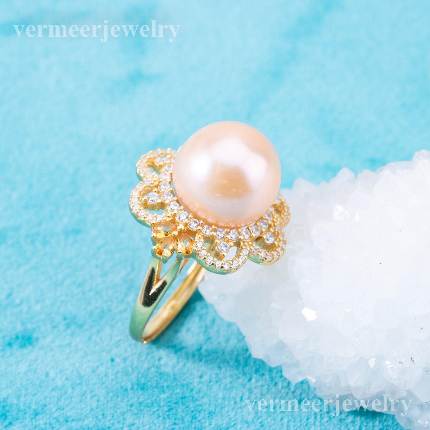 re010902 DIY 9-11mm Natural Freshwater pearl Ring accessory 925 sterling silver Adjustable size engagement ring for women
