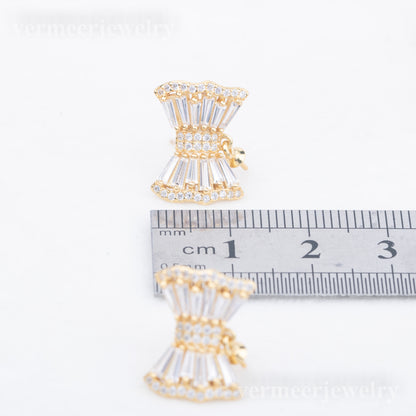 e010766 S925 pearl earring 925 sterling silver DIY 7-8mm Natural Freshwater pearl stud earring for women