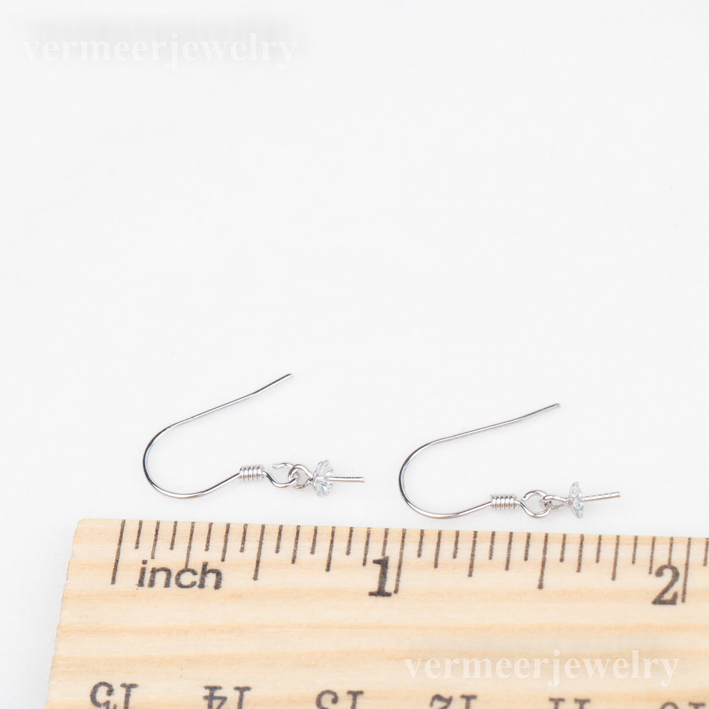 S925 simple Earring fish Hooks with bail for pearl For Jewelry Accessories Making DIY