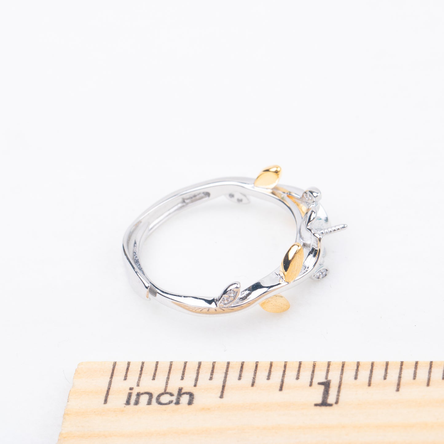 r070862DIY 6-8mm Natural Freshwater pearl Ring accessory 925 sterling silver Adjustable size engagement jewelry ring for women