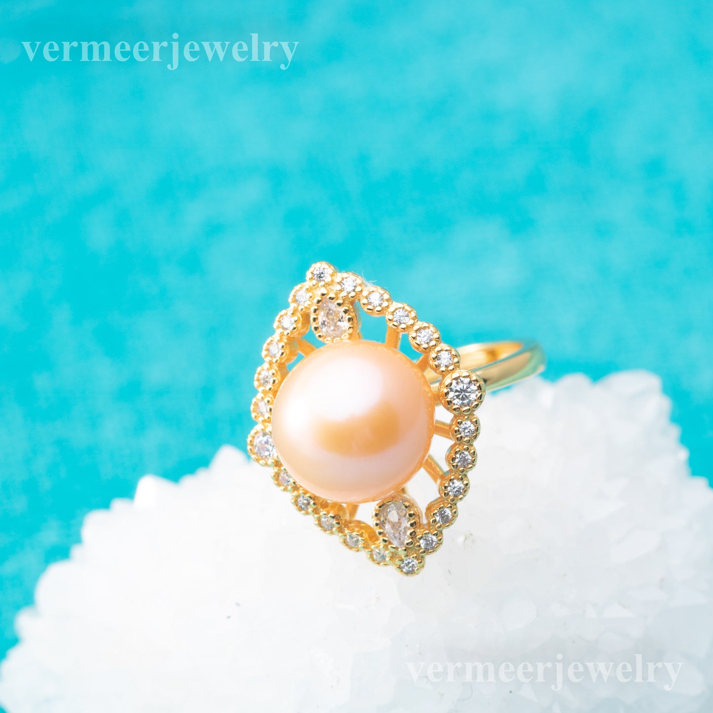 re010868 DIY 9-11mm Natural Freshwater pearl Ring accessory 925 sterling silver Adjustable size engagement ring for women