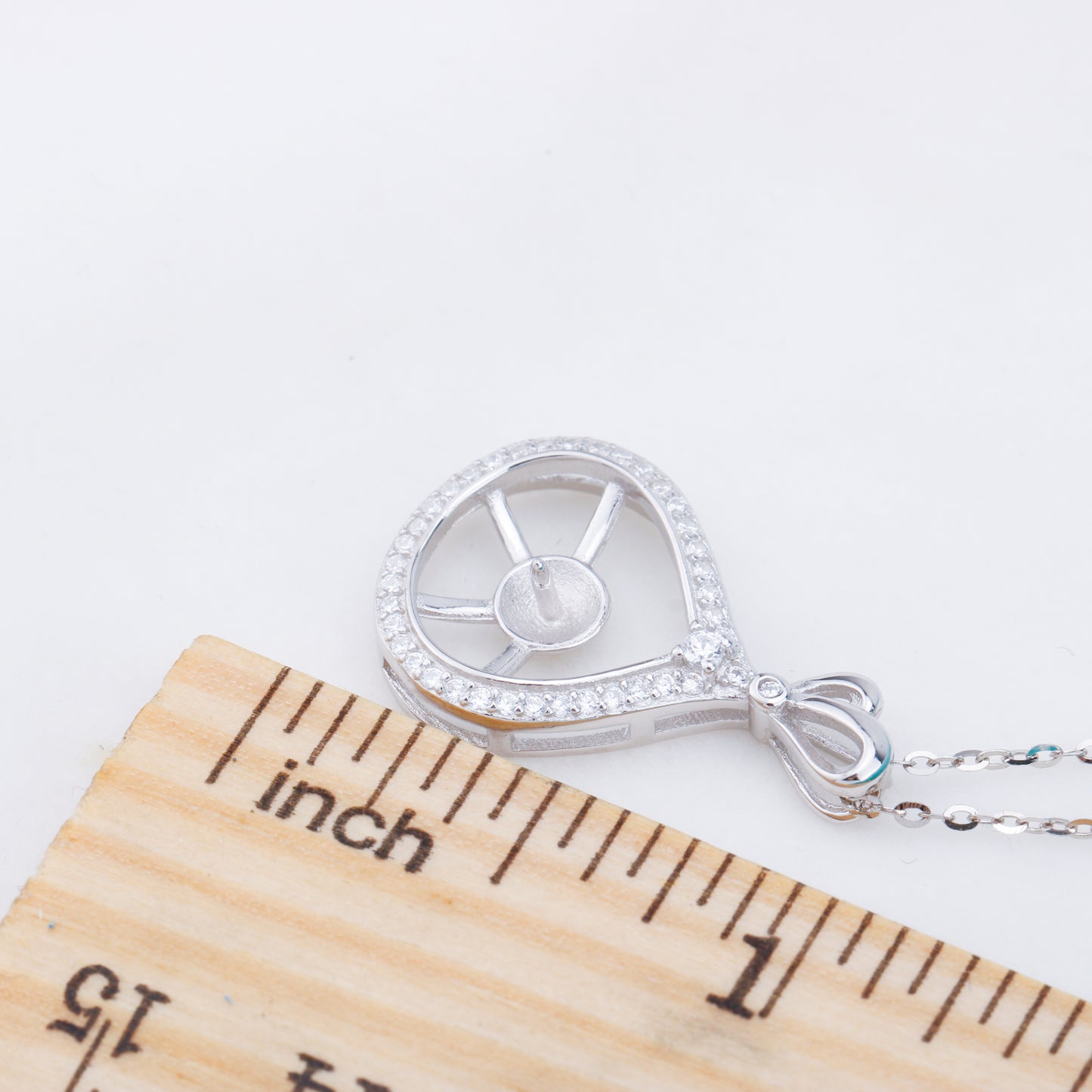 P011004 DIY 6-8mm Natural Freshwater pearl pendant accessory 925 sterling silver engagement jewelry necklace for women